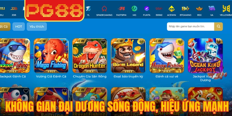 Bắn Cá PG88 1 Không gian đại dương sống động, hiệu ứng mạnh tạo trải nghiệm bắn cá PG88