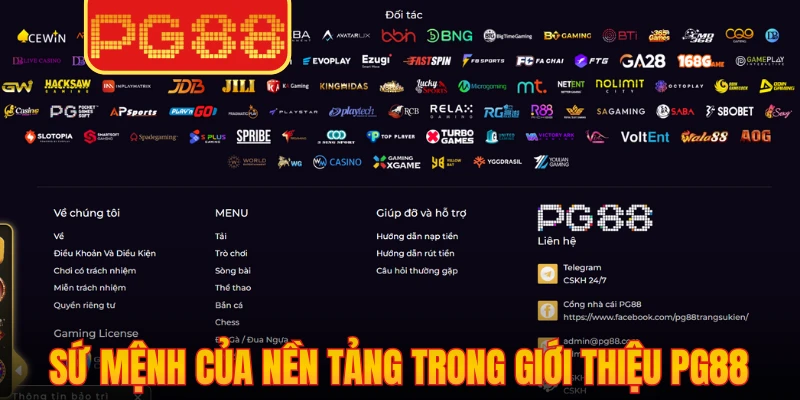 Giới Thiệu PG88 – Nền Tảng Cá Cược Uy Tín Hàng Đầu 2 Sứ mệnh của nền tảng trong giới thiệu PG88